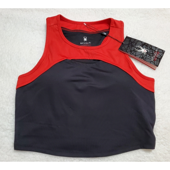 Brand New Spyder Sports Bra Cropped Tank Top - Racerback (For Women) - Picture 5 of 11